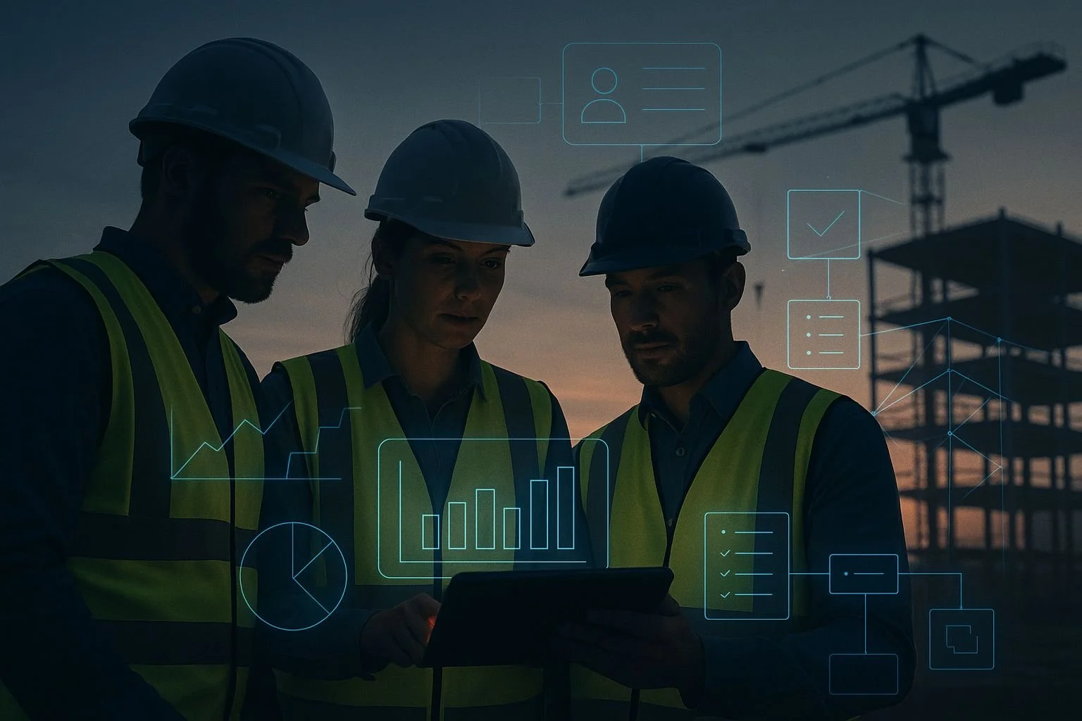 Construction workflow from lead to project setup
